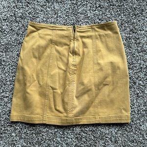 Women’s Pacsun mustard zip up skirt